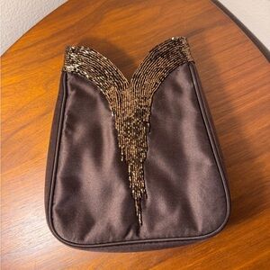 Inge Christopher Satin Beaded Clutch